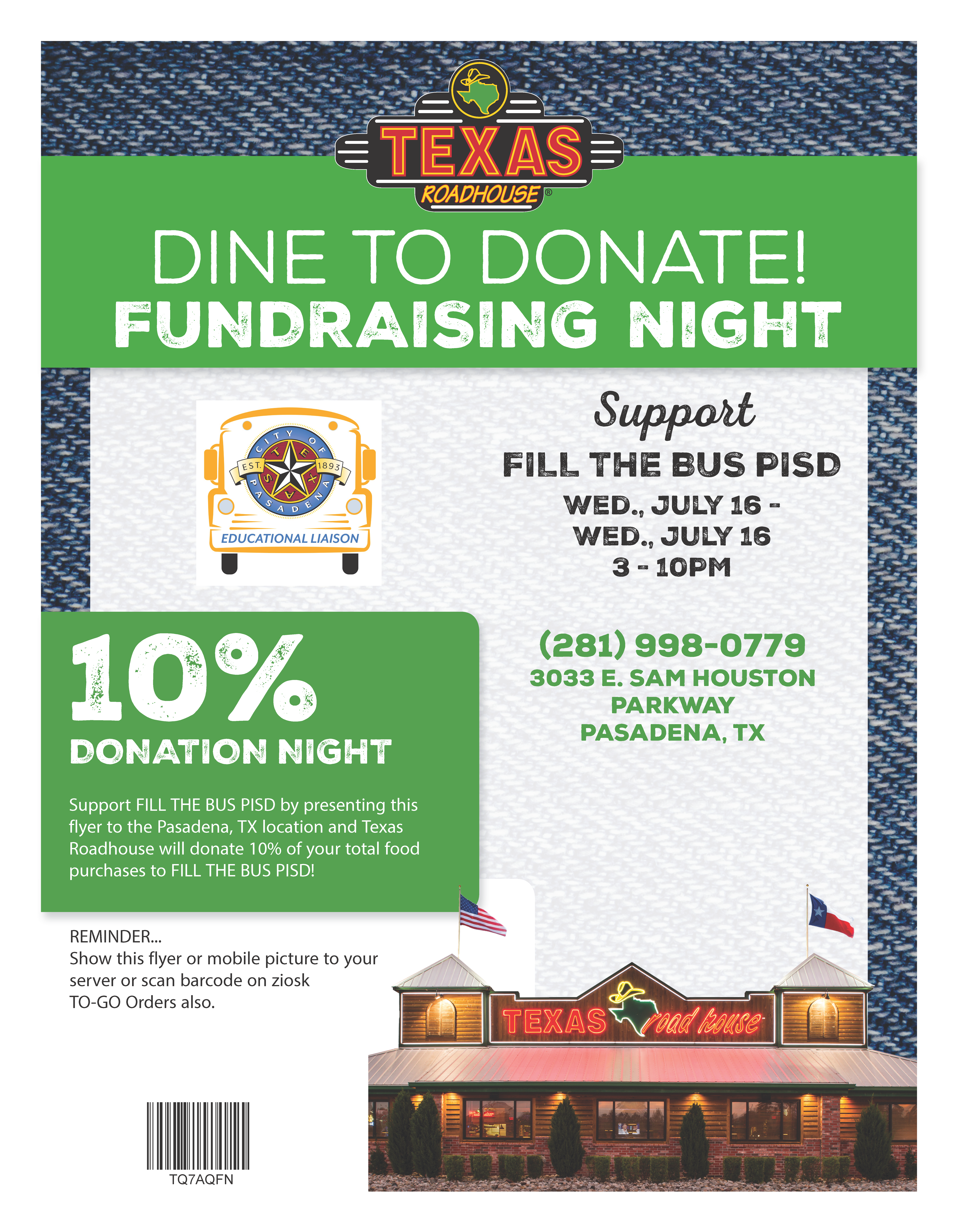 2025 Fill the Bus - Dine 2 Donate