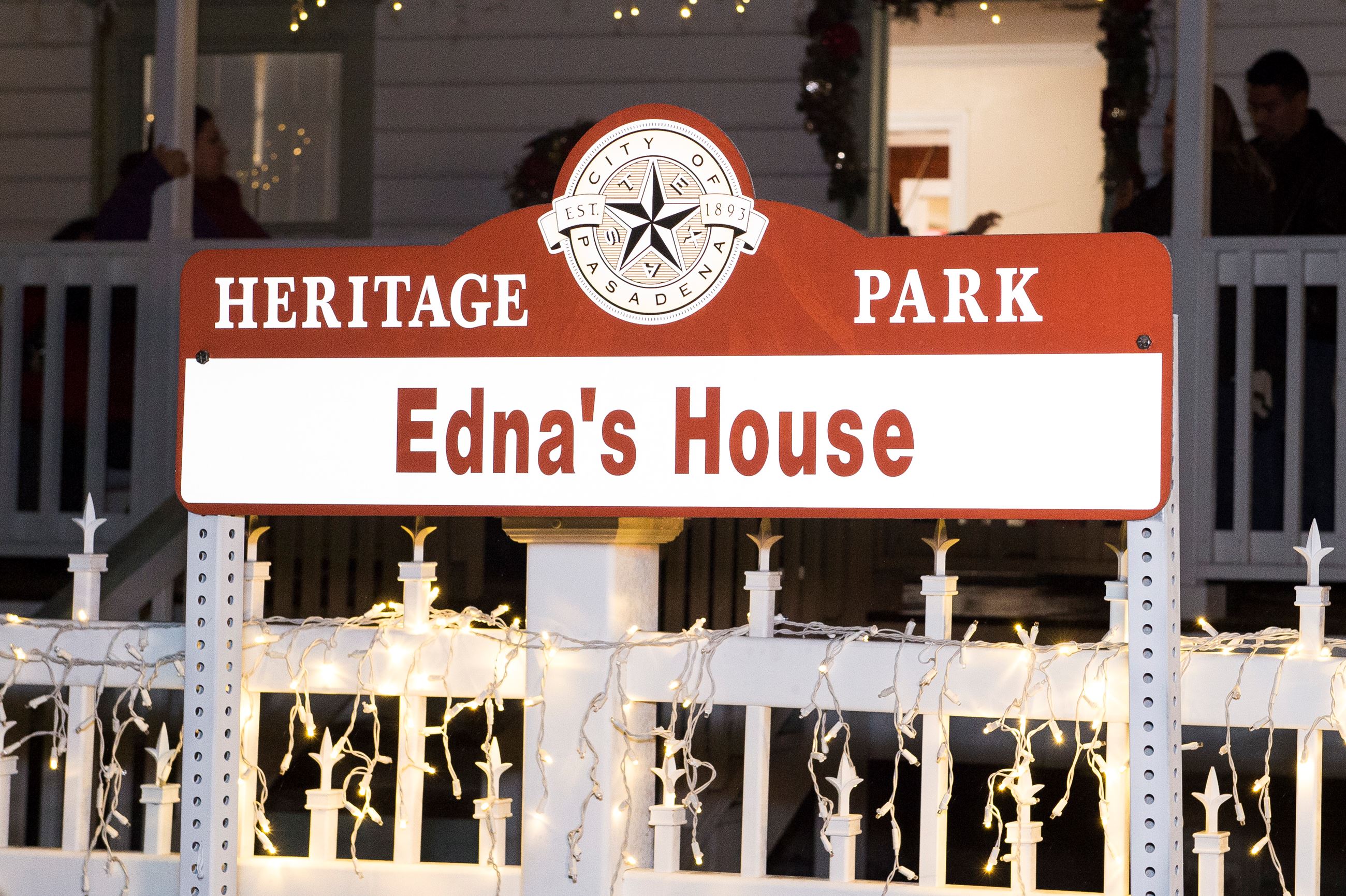 Sign for Edna's House at the Heritage Park and Museum