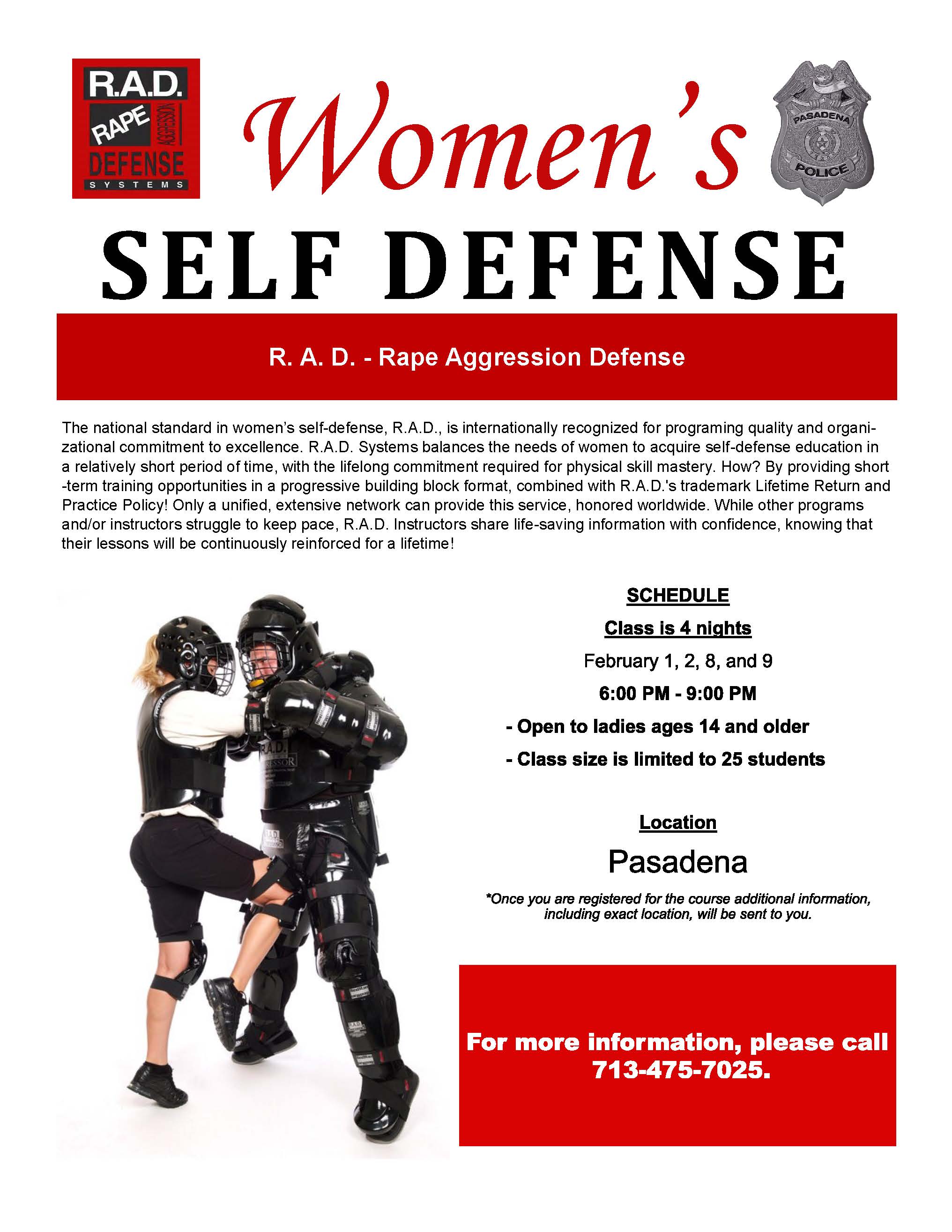 RAD Women's Self-Defense Course February 2022