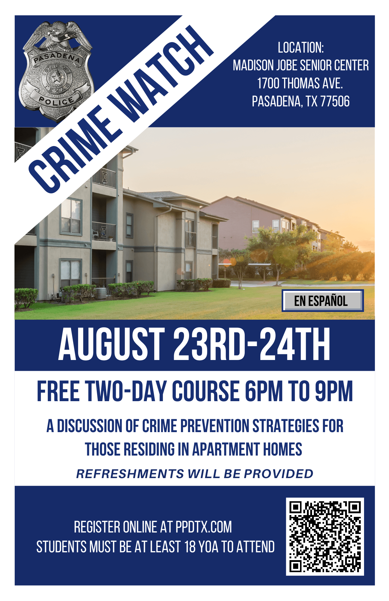 Crime Watch Course August 23rd 2022