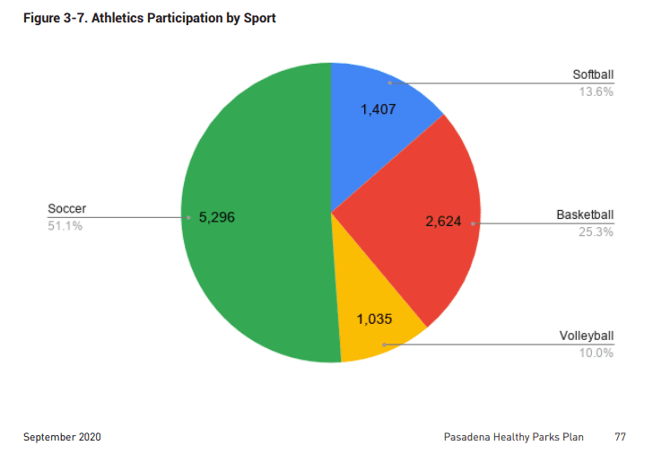 athletics participation by sport