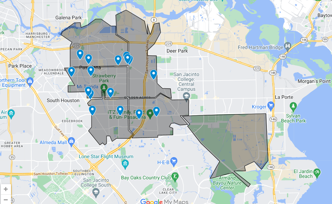 php health food map for Pasadena