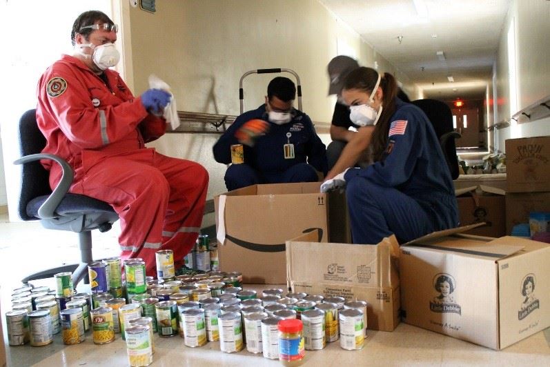 Volunteers Cleaning Homeless Shelter