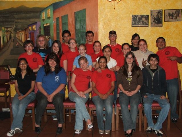 People pose for a group photo